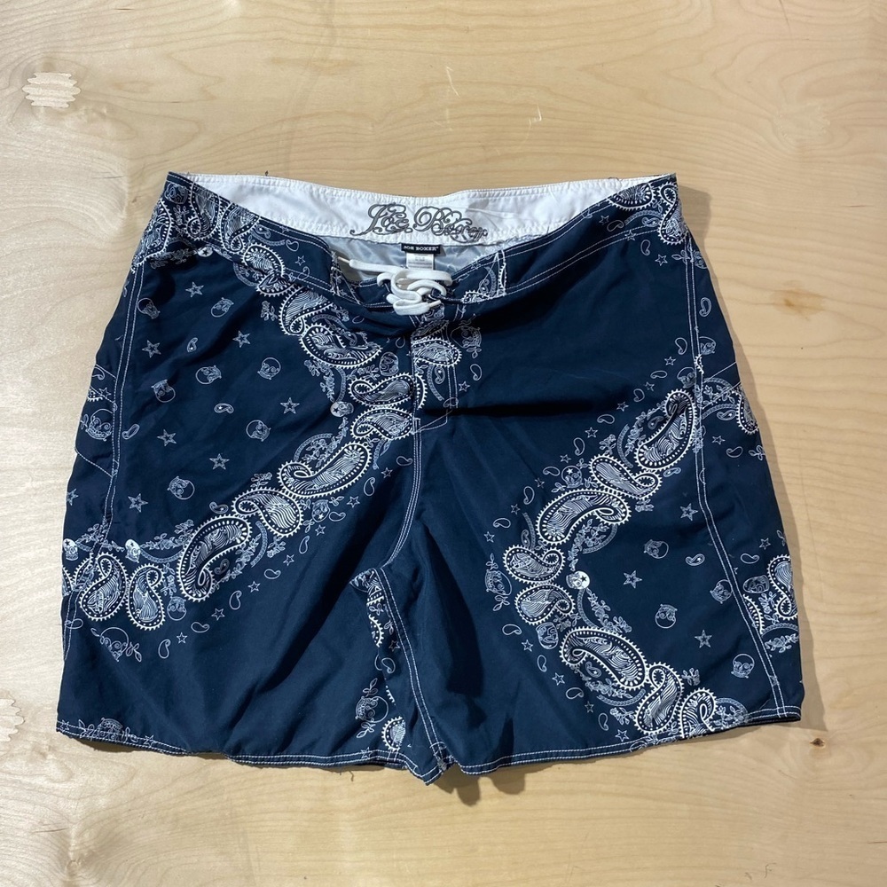 Joe Boxer Navy Paisley Swim Shorts XXL (44-46) (MX)